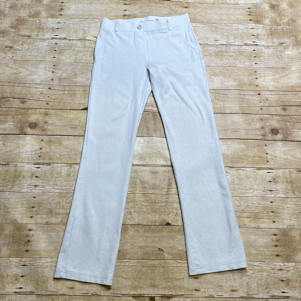 Betabrand Dress Yoga Pants Straight Leg Pale Blue